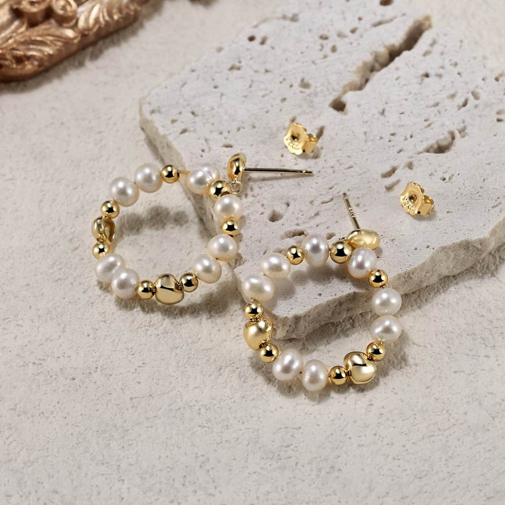 “Garland” Freshwater Pearl Earrings