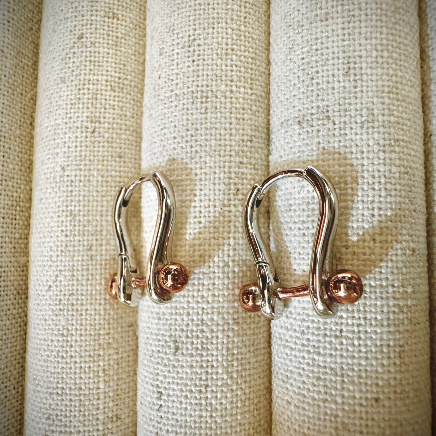 “Laelia” Hoop Two-Tone Earrings