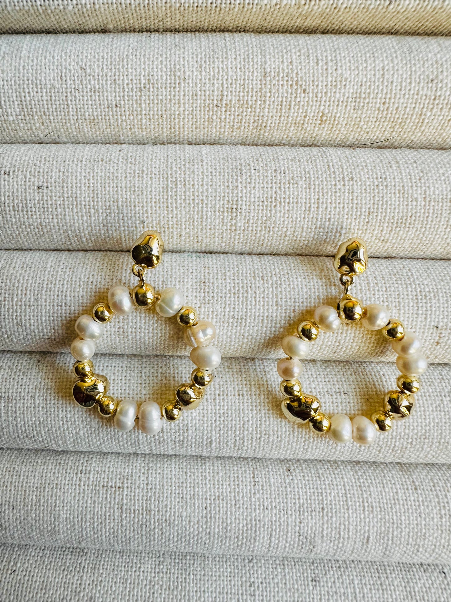 “Garland” Freshwater Pearl Earrings