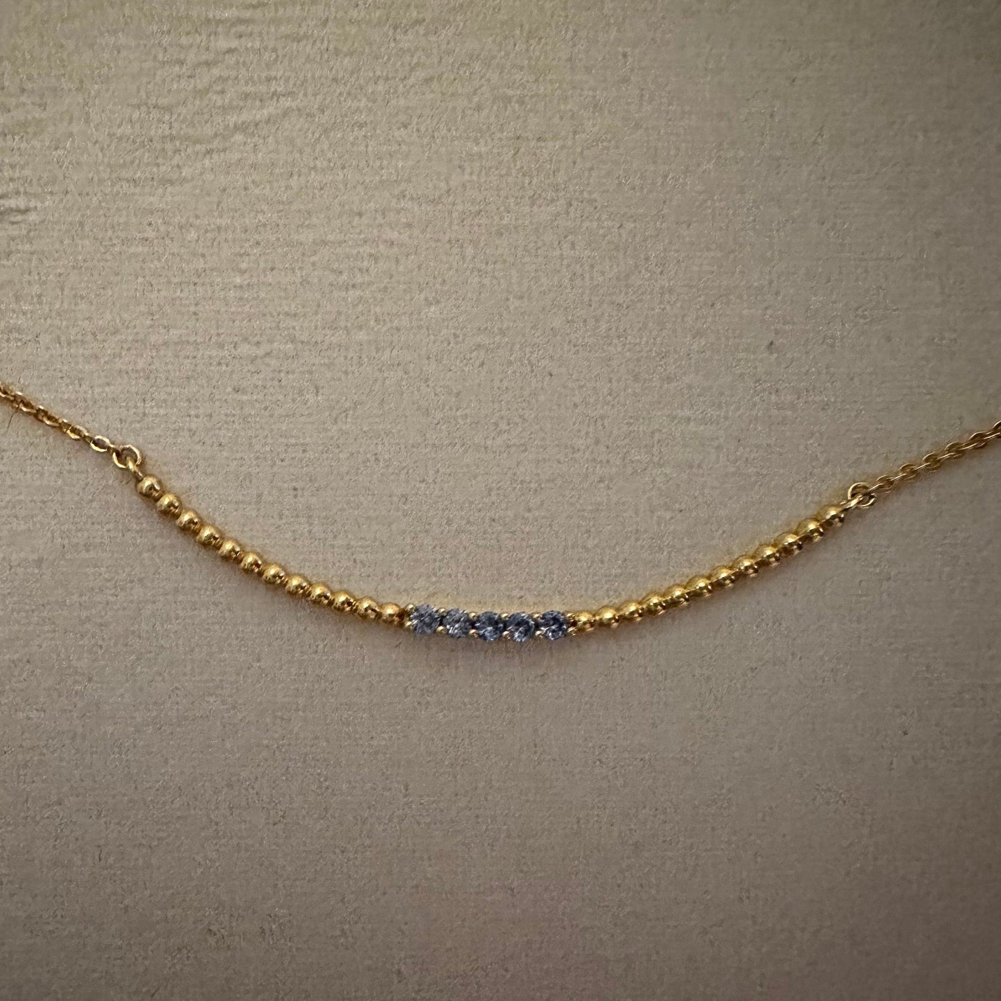 “Calla” Necklace (Blue Sapphires)