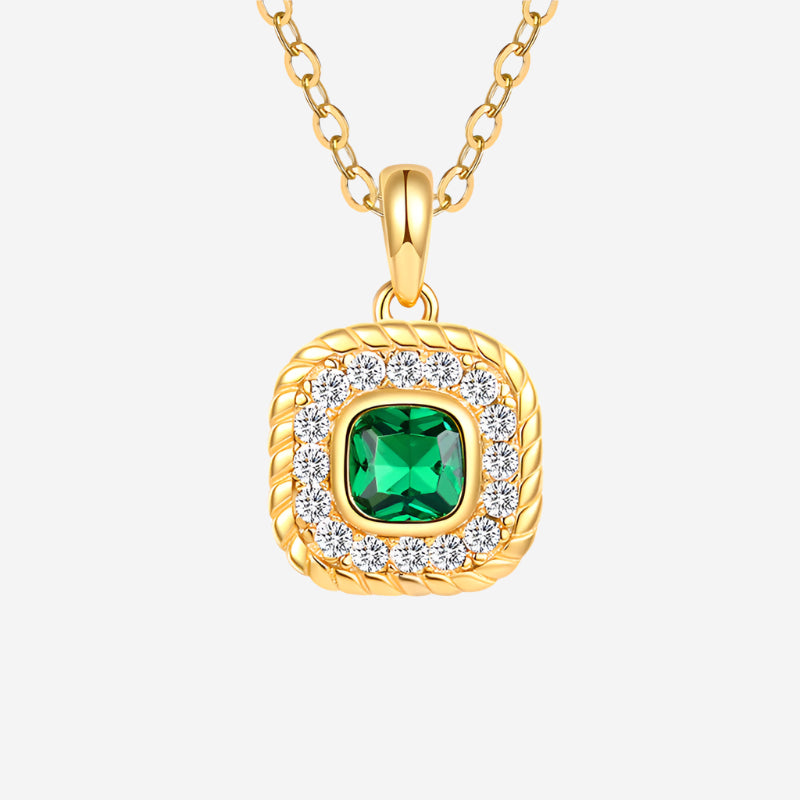 "Emily" Emerald Pendant Necklace