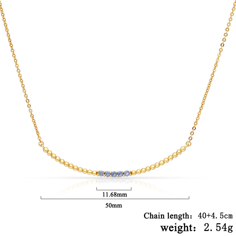 “Calla” Necklace (Blue Sapphires)