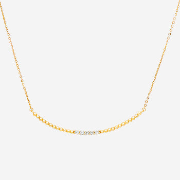 “Calla” Necklace (White Sapphires)