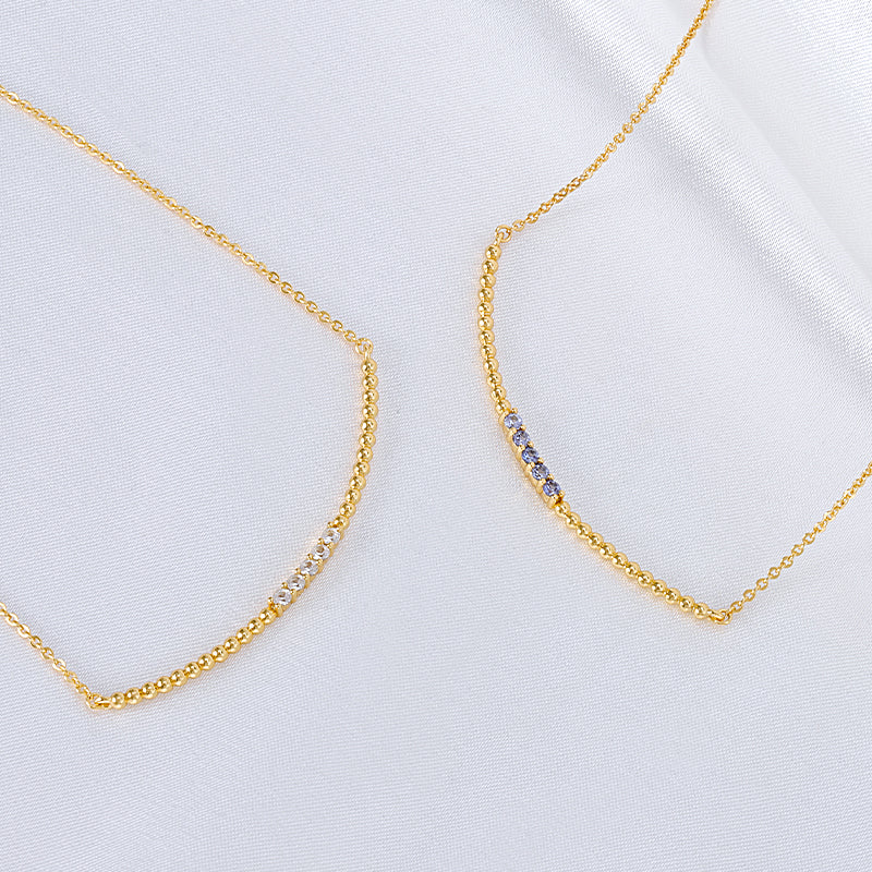 “Calla” Necklace (White Sapphires)
