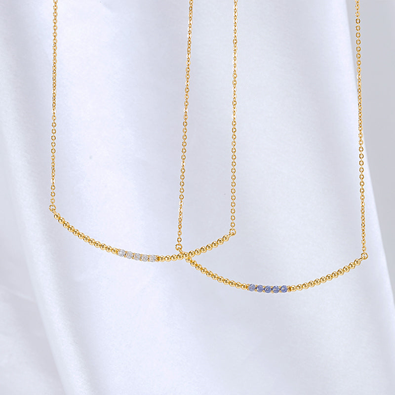 “Calla” Necklace (White Sapphires)