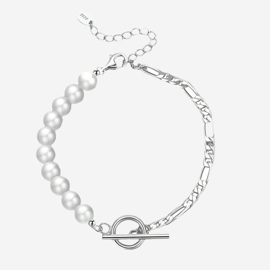 Aster Freshwater Pearl and T-Chain Bracelet