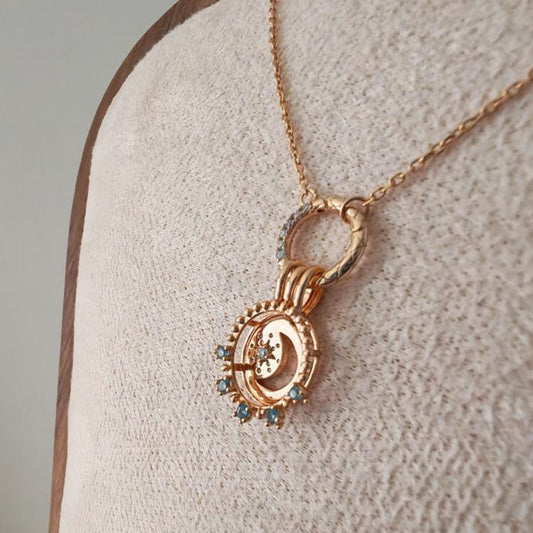 Blue moon Multi-Charm Necklace