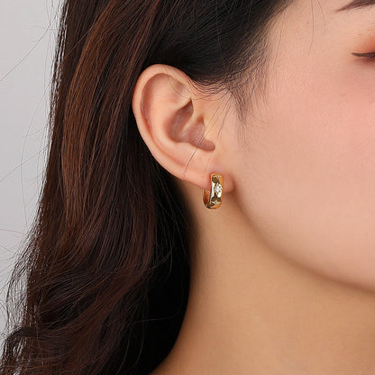 “Celestial” Hoops Huggies (14K Gold)