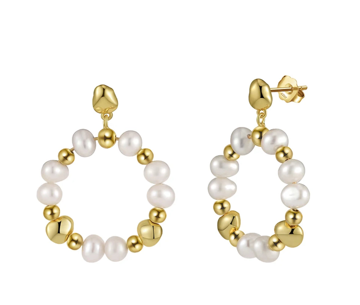 “Garland” Freshwater Pearl Earrings