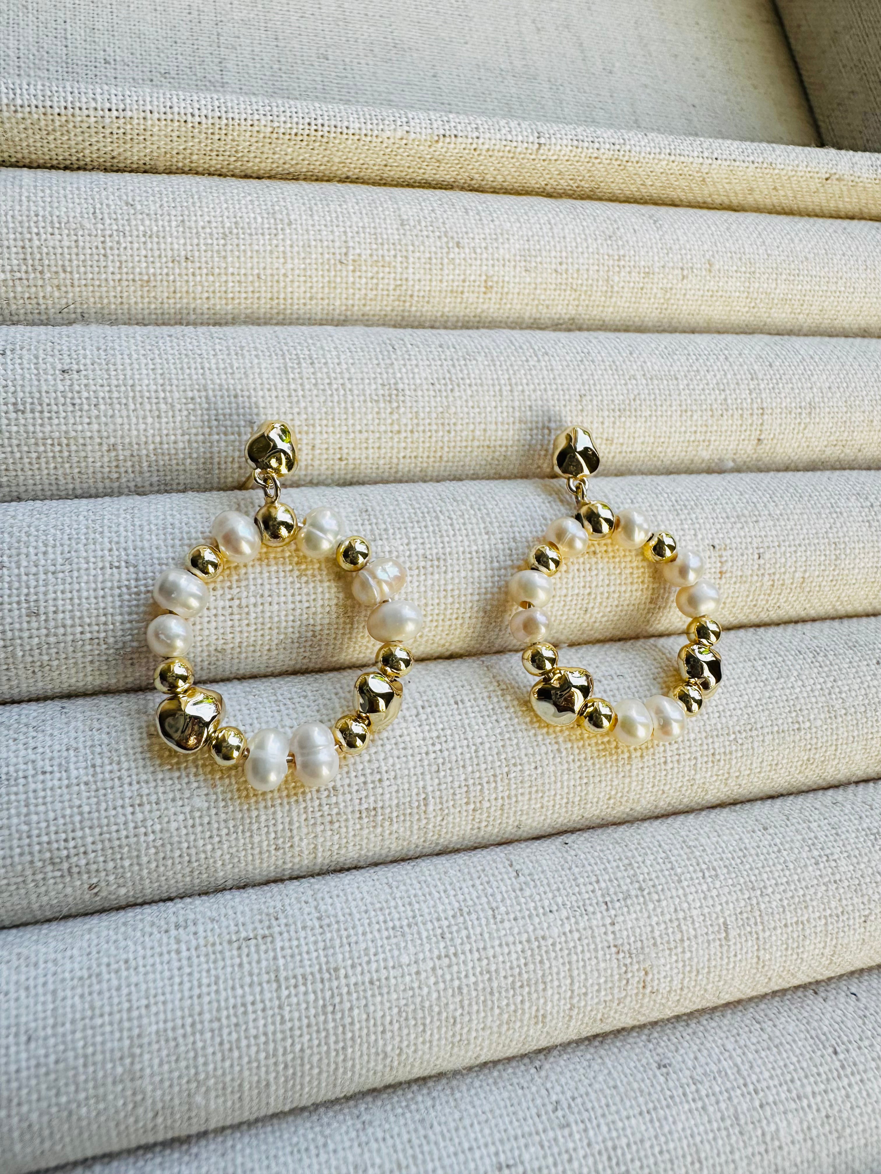 “Garland” Freshwater Pearl Earrings