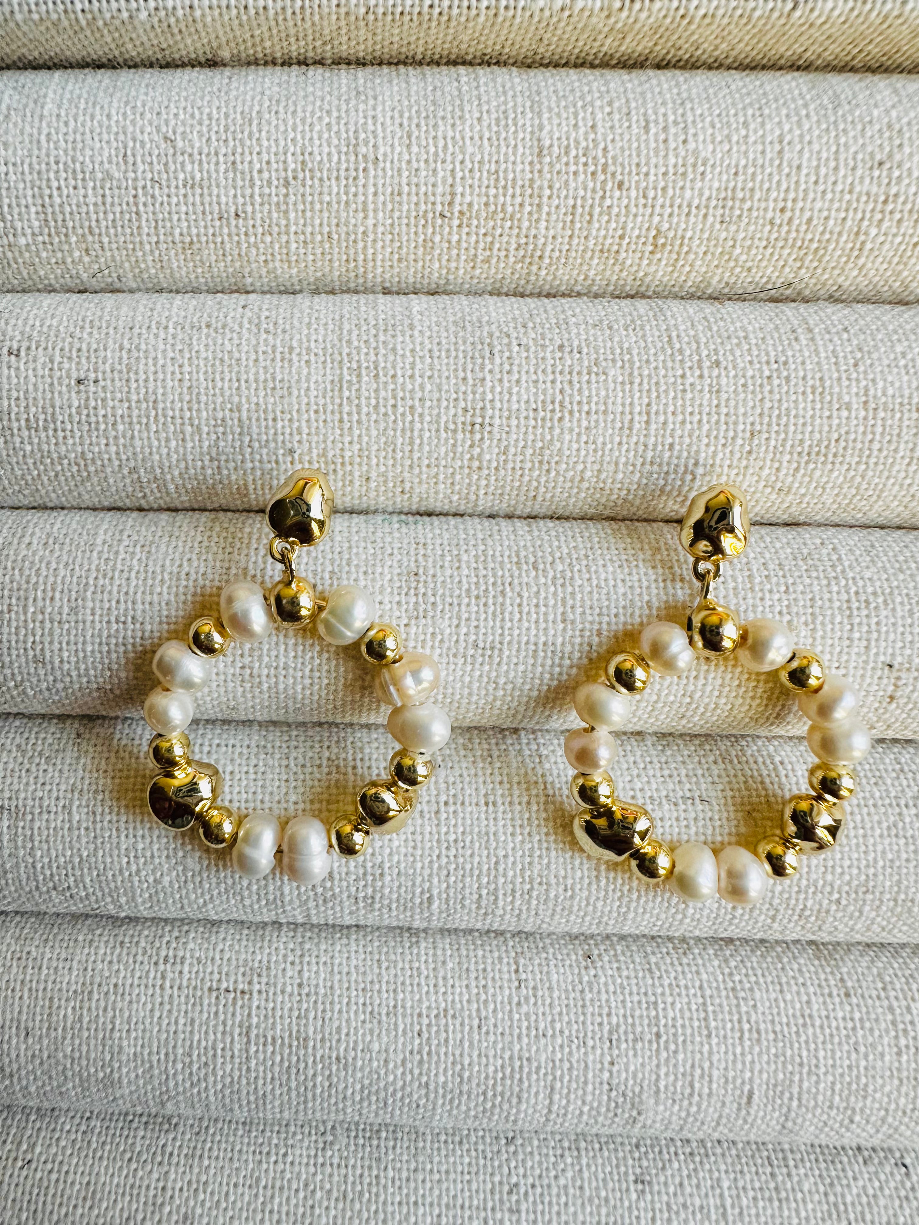 “Garland” Freshwater Pearl Earrings