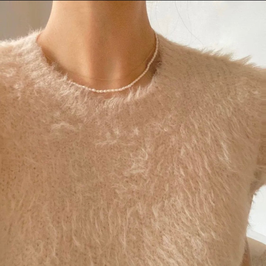 “Baby’s-breath” Mini Pearl Necklace
