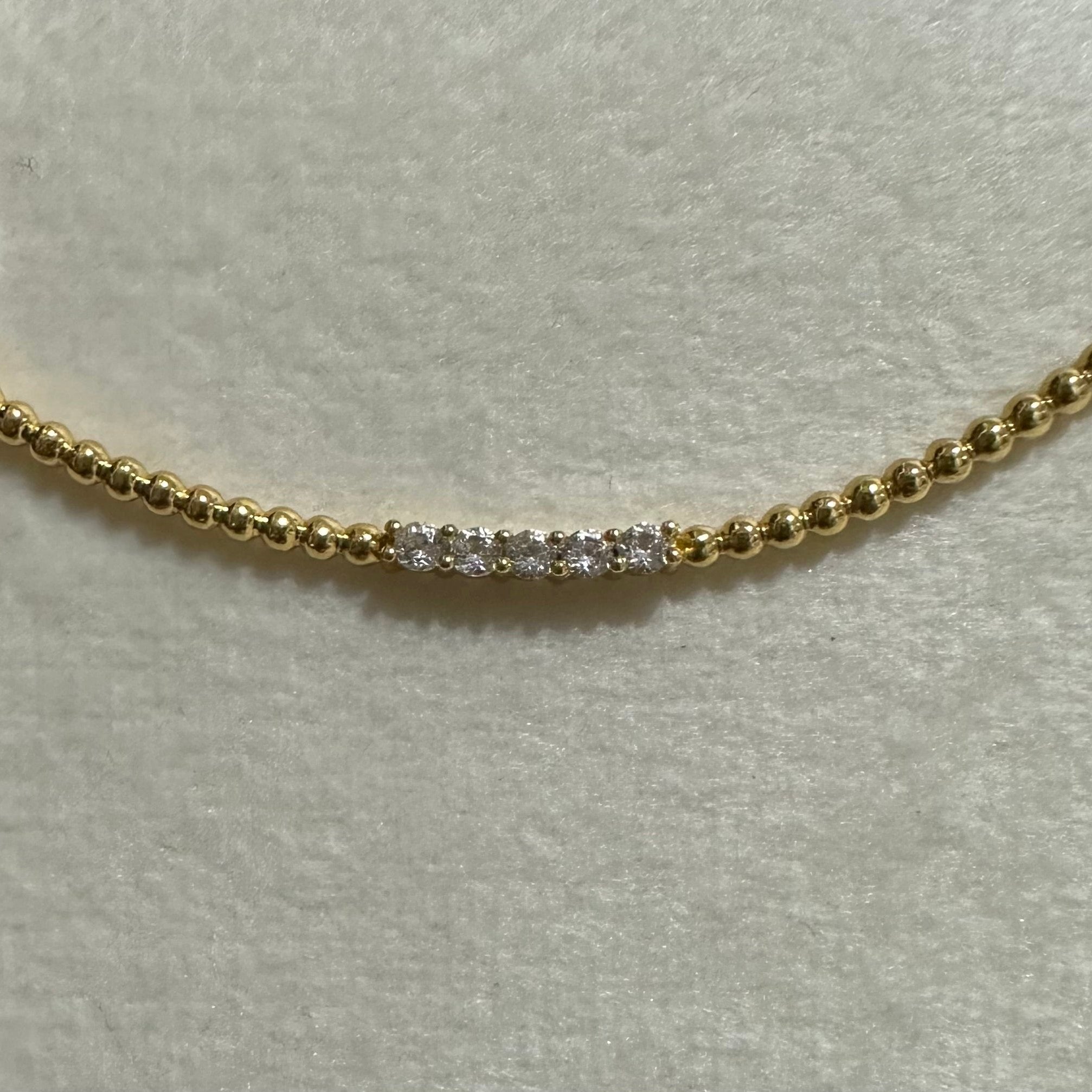 “Calla” Necklace (White Sapphires)