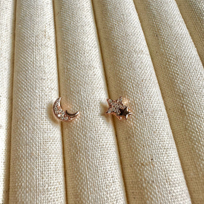 "Starry Skies" Stud Earrings (Rose Gold)