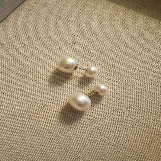 “Adore” Double Pearl Earrings