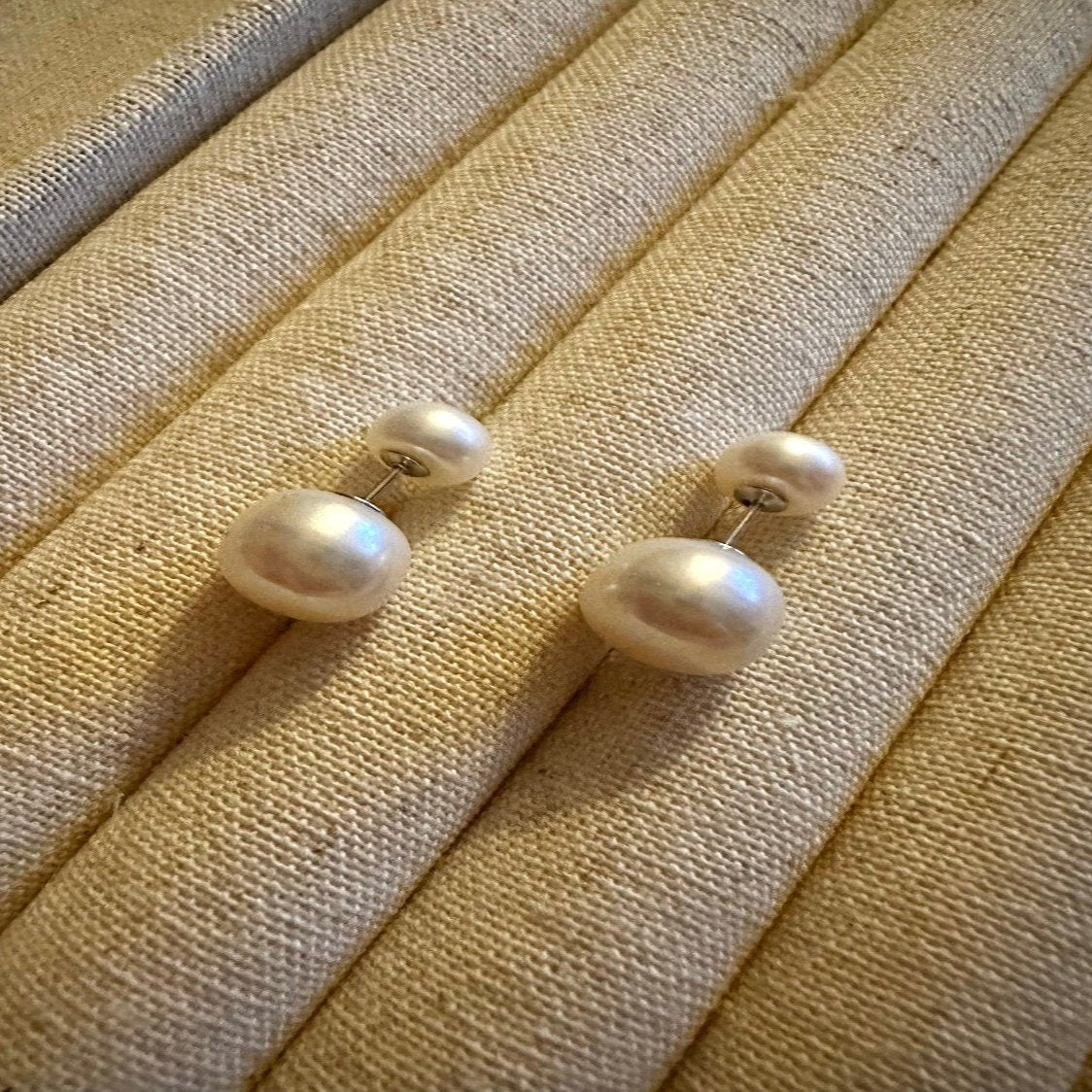 “Adore” Double Pearl Earrings