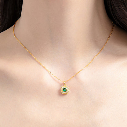 "Emily" Emerald Pendant Necklace