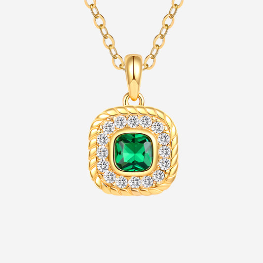 "Emily" Emerald Pendant Necklace