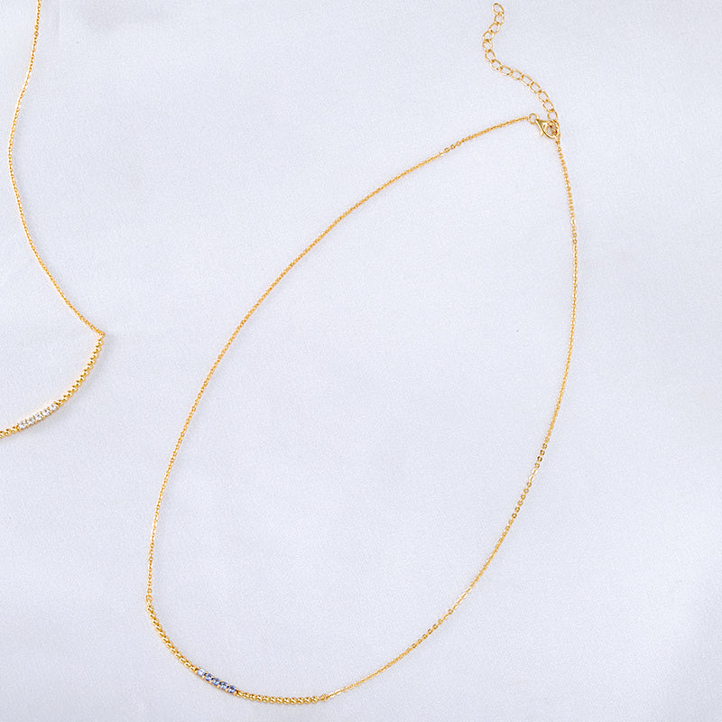 “Calla” Necklace (Blue Sapphires)