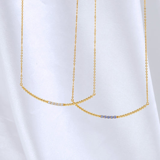 “Calla” Necklace (Blue Sapphires)