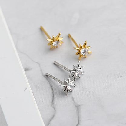 "Star" Studs Earrings (14K Gold)