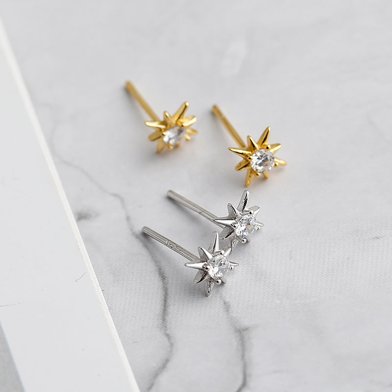“Star” Stud Earrings (14K Gold)