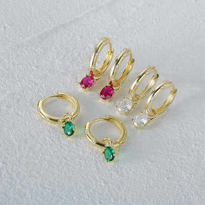 “Marigold” Hoops Huggies Earrings (Pink)