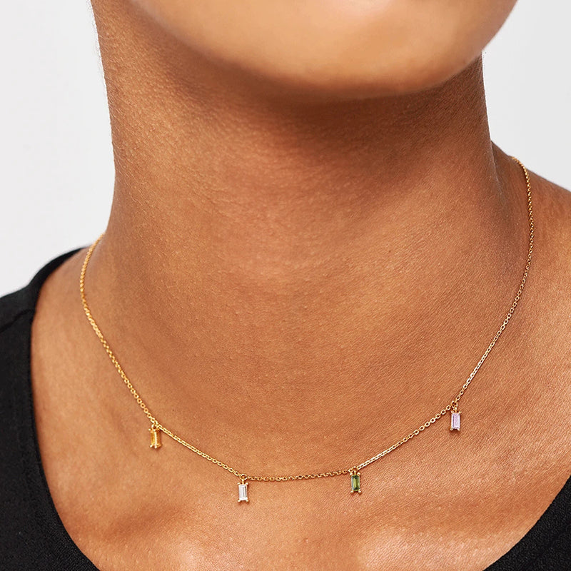 “Daphne” Multi-coloured Necklace (14K Gold)