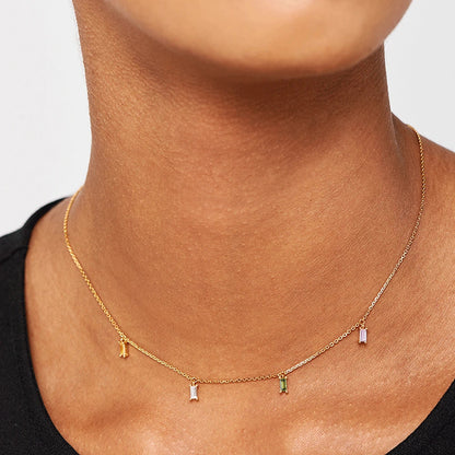“Daphne” Multi-coloured Necklace (14K Gold)